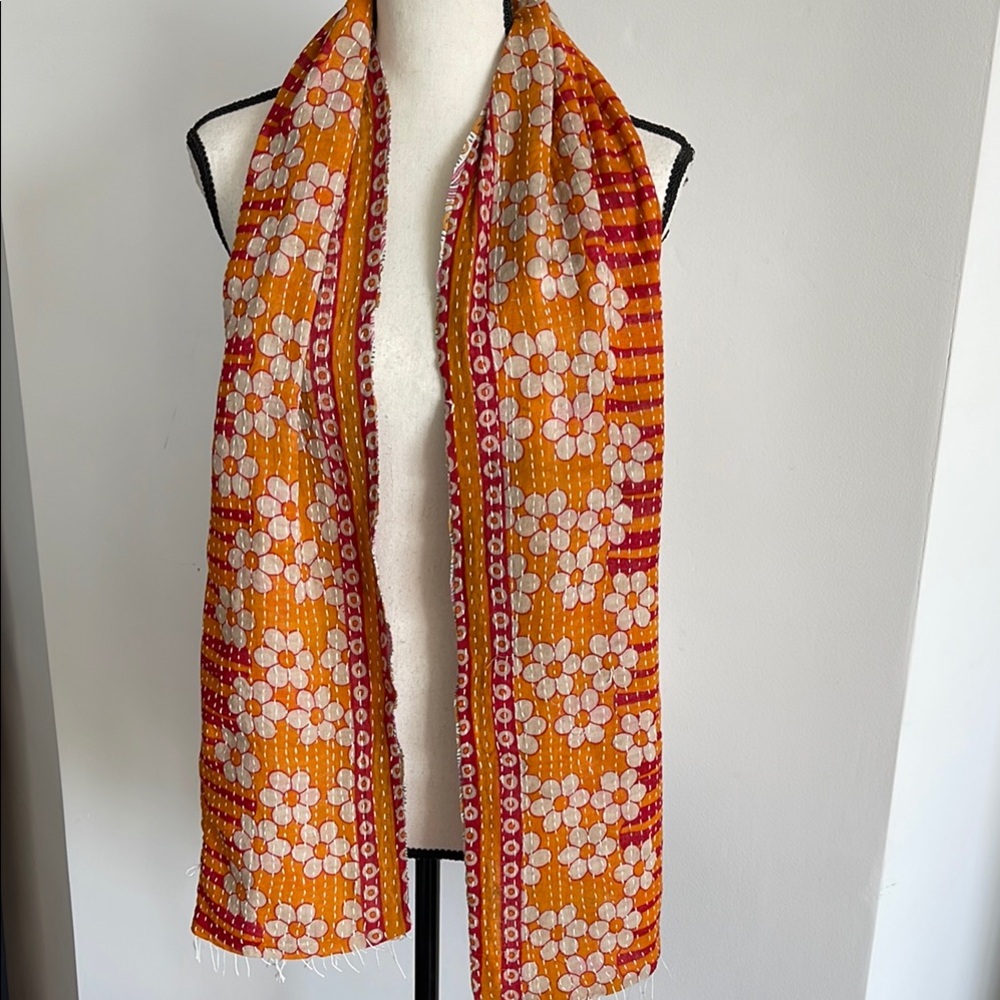 Kanta Orange and Red Scarf
